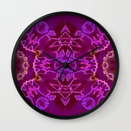 purple mandala Wall Clock