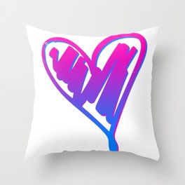 Scribble Heart Vice Throw Pillow