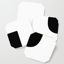 J (Black & White Letter) Coaster