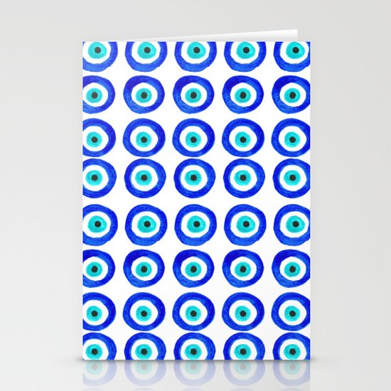 Evil Eye Talisman - on white Stationery Cards