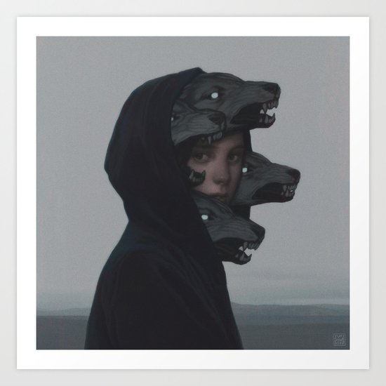 Wolf Pack Art Print