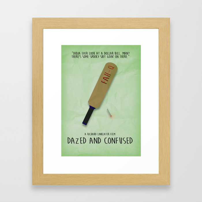 Get Wallpaper Dazed And Confused Minimalist Poster Framed Art Print By HD