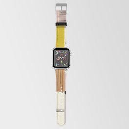 Abstract Collage Art Stripes Pastel Colors Apple Watch Band