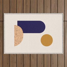 Abstract Color Shapes Outdoor Rug