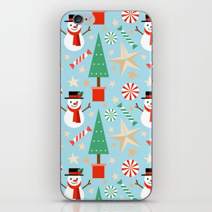 Christmas Pattern Snowman Tree Candy iPhone Skin
