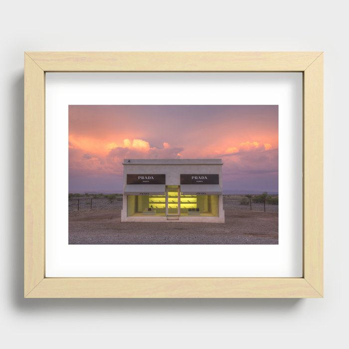 Marfa at sunset Recessed Framed Print
