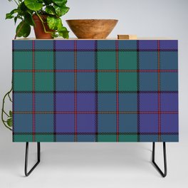 Blue and Green Square Pattern Credenza