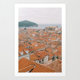 Dubrovnik Red Tiled Rooftops | Medieval Old Town in Croatia | Europe King's Landing Thrones Photography Art Print