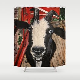 “The Greatest of All Time” Goat Painting Shower Curtain
