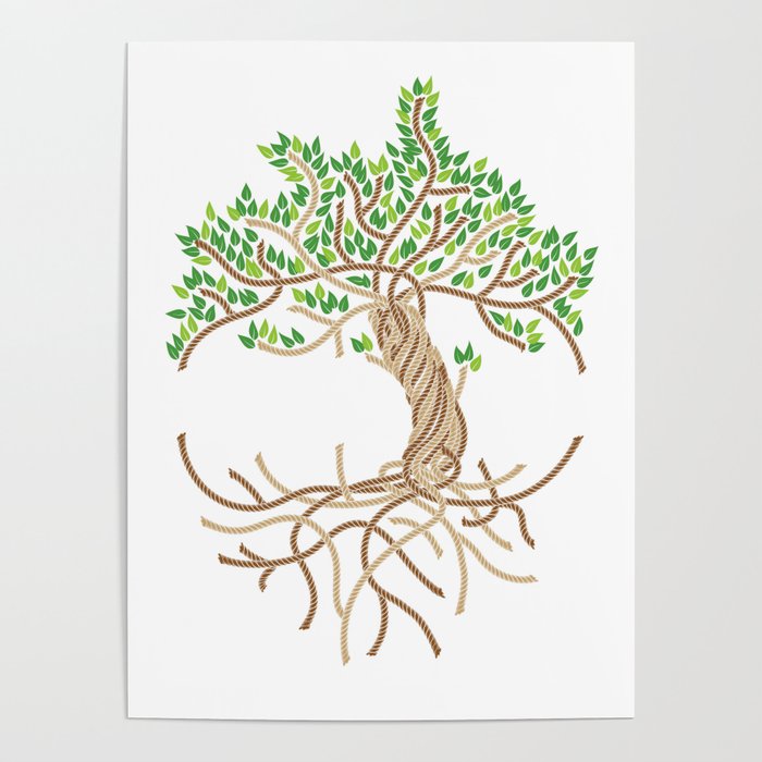 Rope Tree of Life. Rope Dojo 2017 white background Poster