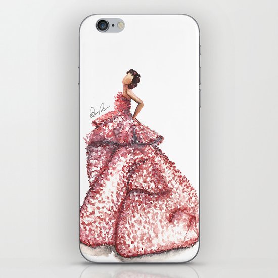 Slight Arc Watercolor Fashion Illustration iPhone & iPod Skin