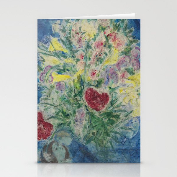 Marc Chagall Amoureux Sous un Bouquet Stationery Cards
