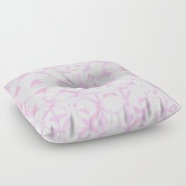 Pink and white grid watercolor Floor Pillow