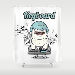 Keyboard lover Shower Curtain