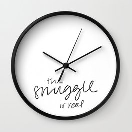 The Snuggle is Real Wall Clock