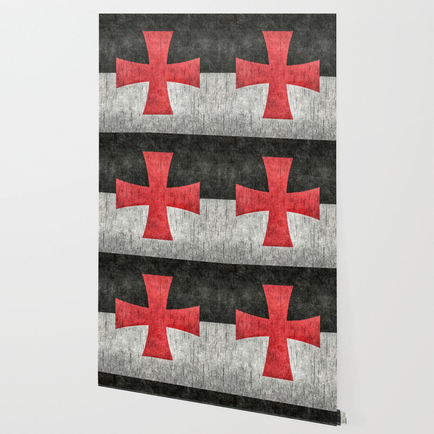 Knights Templar Flag In Super Grunge Wallpaper By Brucestanfield