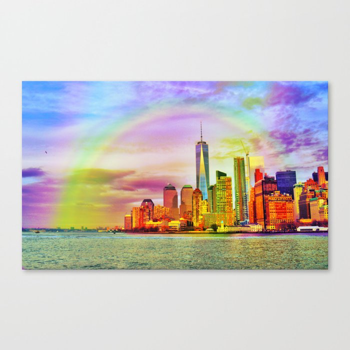 Rainbow New York Canvas Print