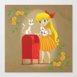 Retro Sailor Venus Canvas Print