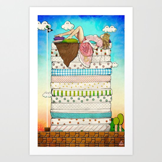 Princess Peach and the Pea Art Print