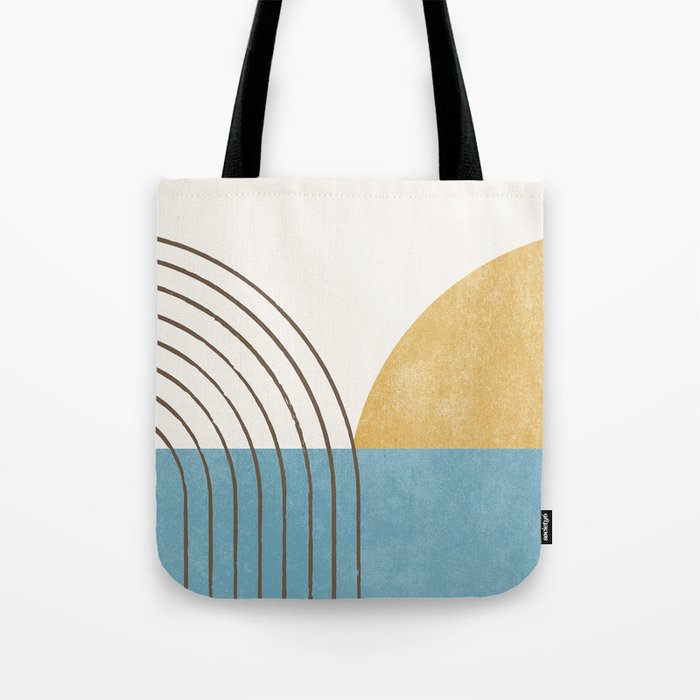 Sunny Ocean Horizon Tote Bag