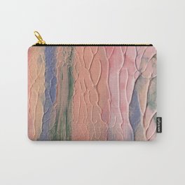 Mars Exploration #4 Carry-All Pouch | Pastel, Very Peri, Acrylic, Texture, Background, Valles Marineris, Sky, Whimsical, Mountains, Abstract 