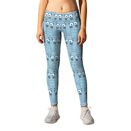 Super cute cartoon blue pig - bring home the bacon with everything for the pig enthusiasts! Leggings