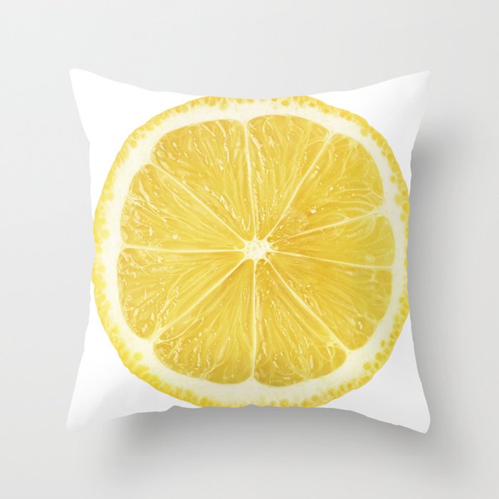 Slice of lemon Throw Pillow