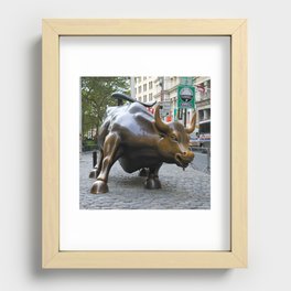 Wall Street Bull Recessed Framed Print