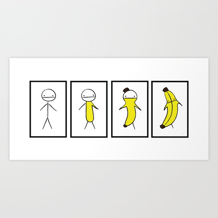 Banana Metamorphosis Art Print
