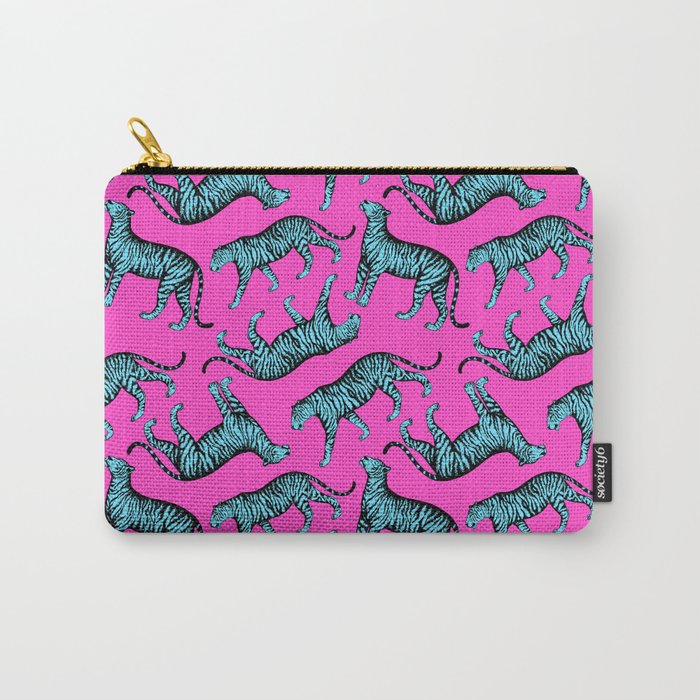 Tigers (Magenta and Blue) Carry-All Pouch