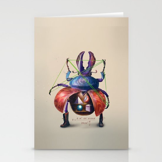 Beetle stunt Stationery Cards