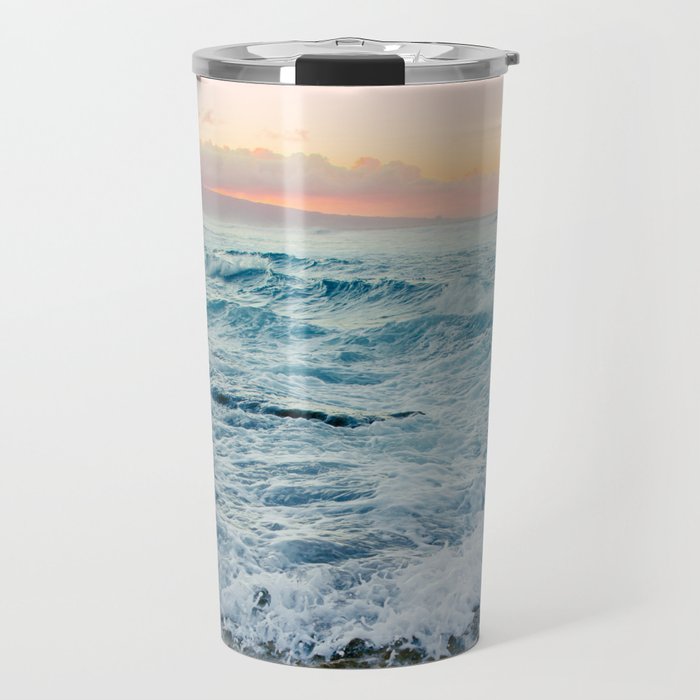 Hookipa Shimmering in Pink and Sapphire Travel Mug