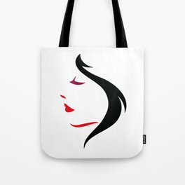 The Woman - Red and Black Tote Bag