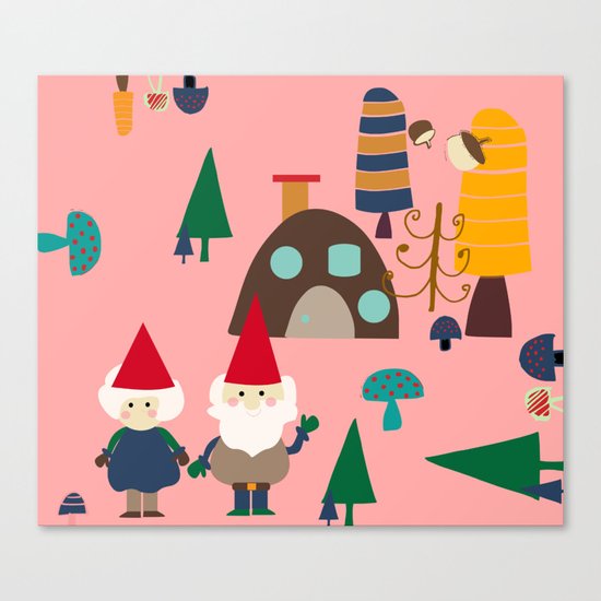 gnome pink Canvas Print