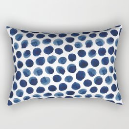 Indigo Polka Dot Rectangular Pillow