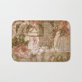 Vintage & Shabby Chic - Victorian ladies pattern Bath Mat | Ink, Decoration, Pattern, Love, Design, Textile, Victorian, Decorative, Painting, Antique 