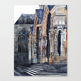 Chartres cathedral's entrance Canvas Print