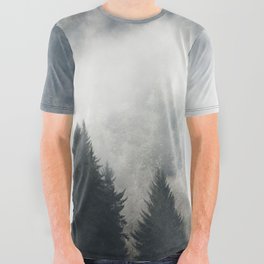 Limitless - Foggy Forest Nature Photography All Over Graphic Tee