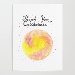 Thank You, California Poster