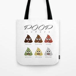 Poop colors- types of different types of faecal matter Tote Bag