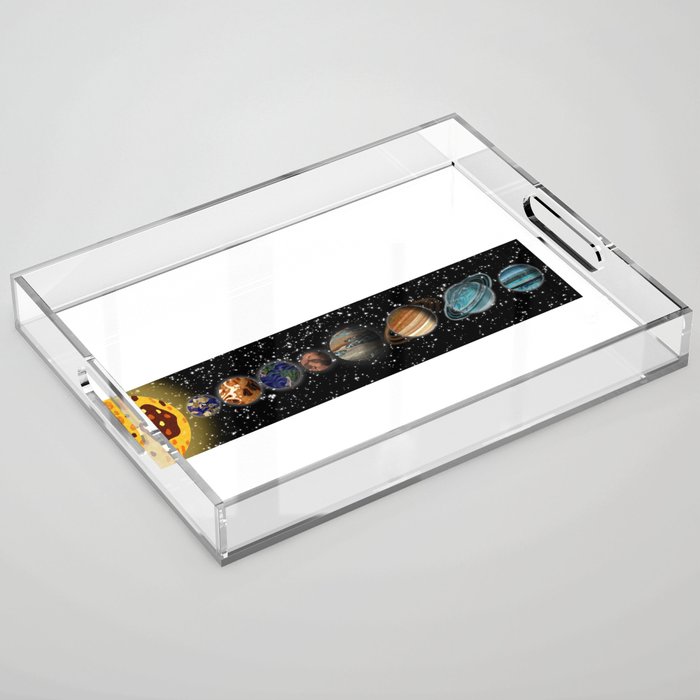 Cartoon solar system Acrylic Tray