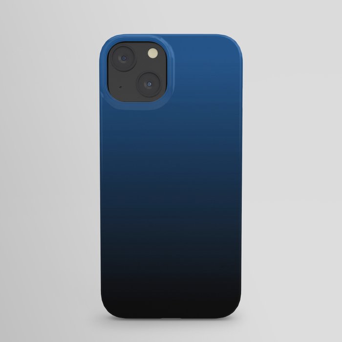 BLACK & NAVY GRADIENT. Dark Blue Ombre Pattern iPhone Case