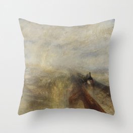 Rain, Steam and Speed – The Great Western Railway Throw Pillow