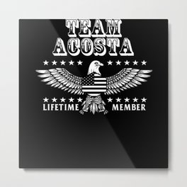 Team Acosta Last Name Surname Pride Metal Print | Funny Lastname, Acosta Last Name, Surname Design, Funny Surname, Funny Last Name, Graphicdesign 