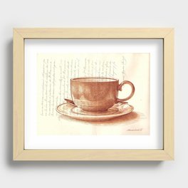 A warm cup of coffee Recessed Framed Print