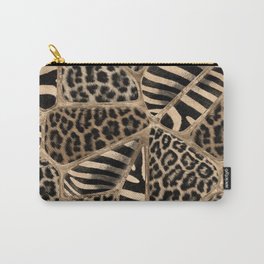 Animal Print - Leopard and Zebra - pastel gold Carry-All Pouch