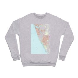 Venice Florida Map (1973) Crewneck Sweatshirt