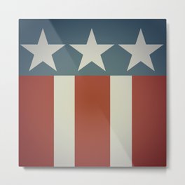 Three Starred Spangle Banner Metal Print | 4Thofjuly, President, 4Th, Merica, Country, Red, Lincoln, Oldglory, Banner, Redwhiteandblue 