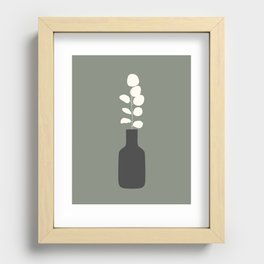 Minimalist Branch and Vase Abstract Recessed Framed Print