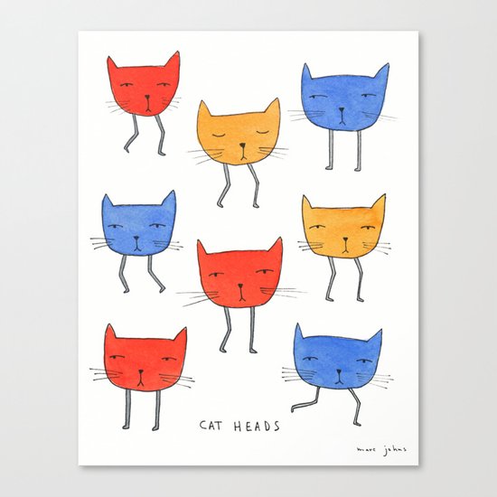 cat heads Canvas Print
